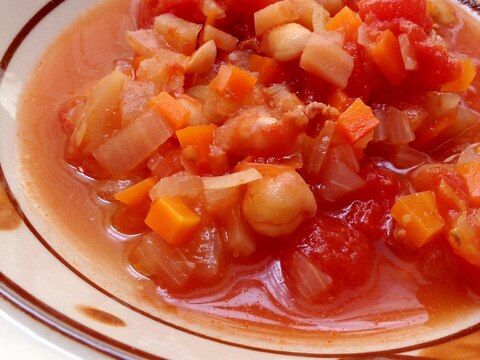 圧力鍋で時短トマトスープ　離乳食（後期）にも！